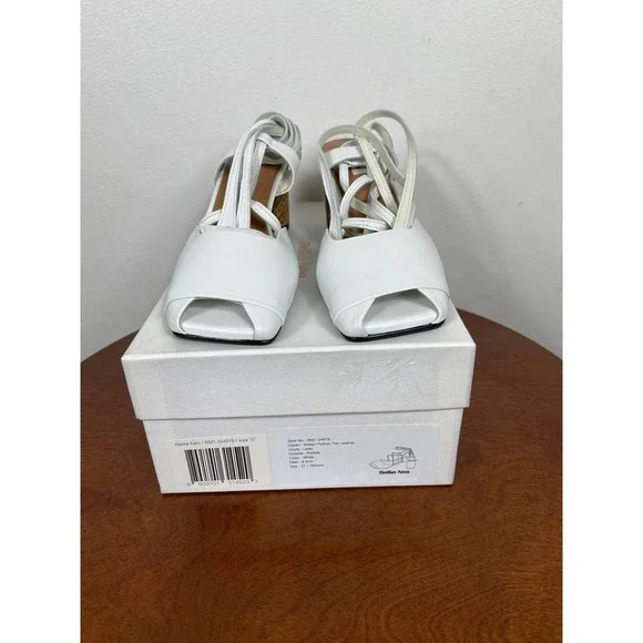 Reike Nen Open Toe Strap Sandals in White Size 7